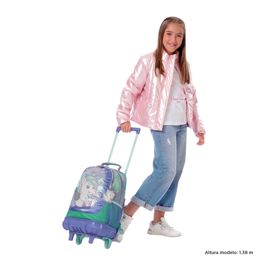 MOCHILA COM RODAS INFANTIL M 6 e 7 anos MAGIC DREAMS 6DJ