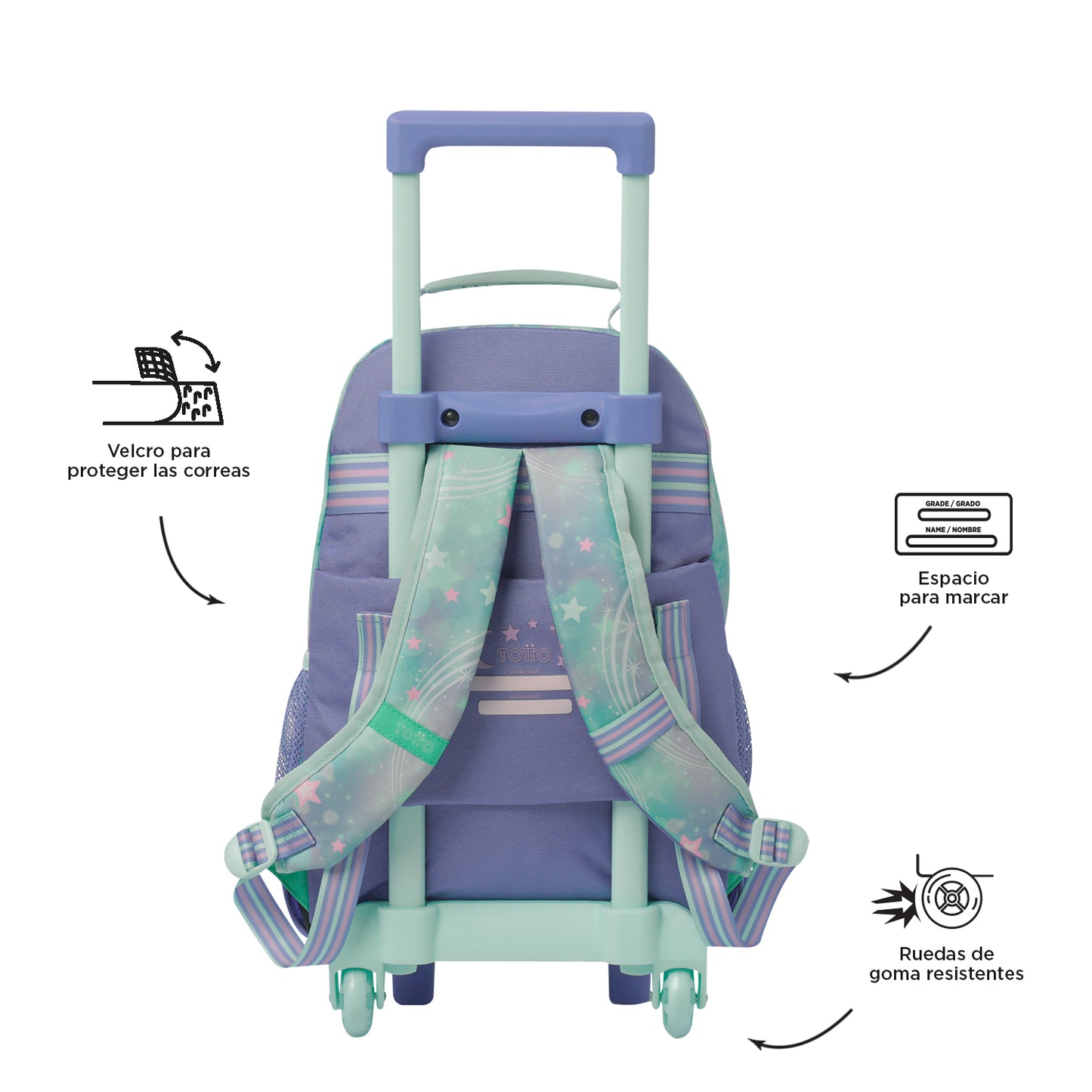 MOCHILA COM RODAS INFANTIL M 6 e 7 anos MAGIC DREAMS 6DJ