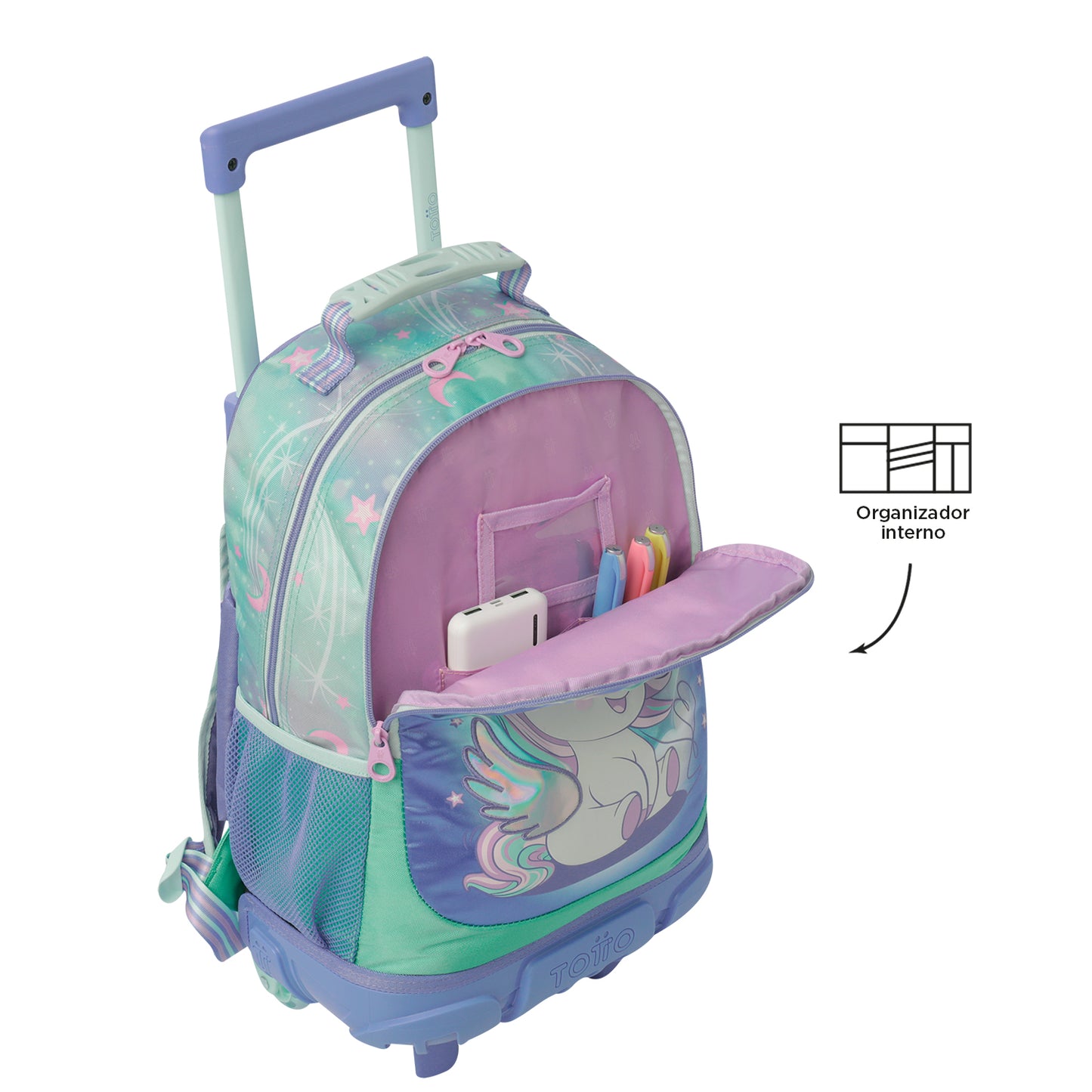 MOCHILA COM RODAS INFANTIL M 6 e 7 anos MAGIC DREAMS 6DJ