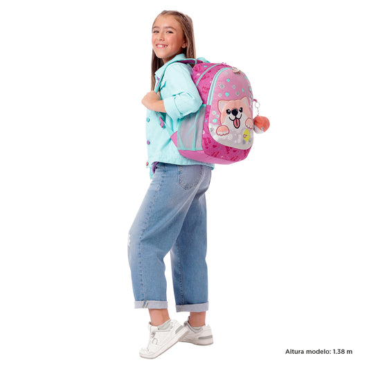 MOCHILA INFANTIL M 6 e 7 anos DOGGY LOVE 1K6