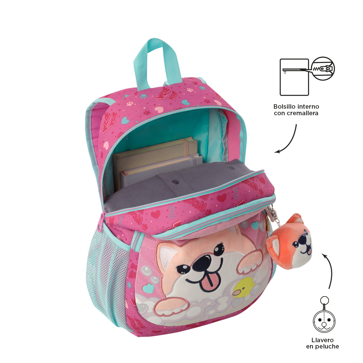 MOCHILA INFANTIL M 6 e 7 anos DOGGY LOVE 1K6