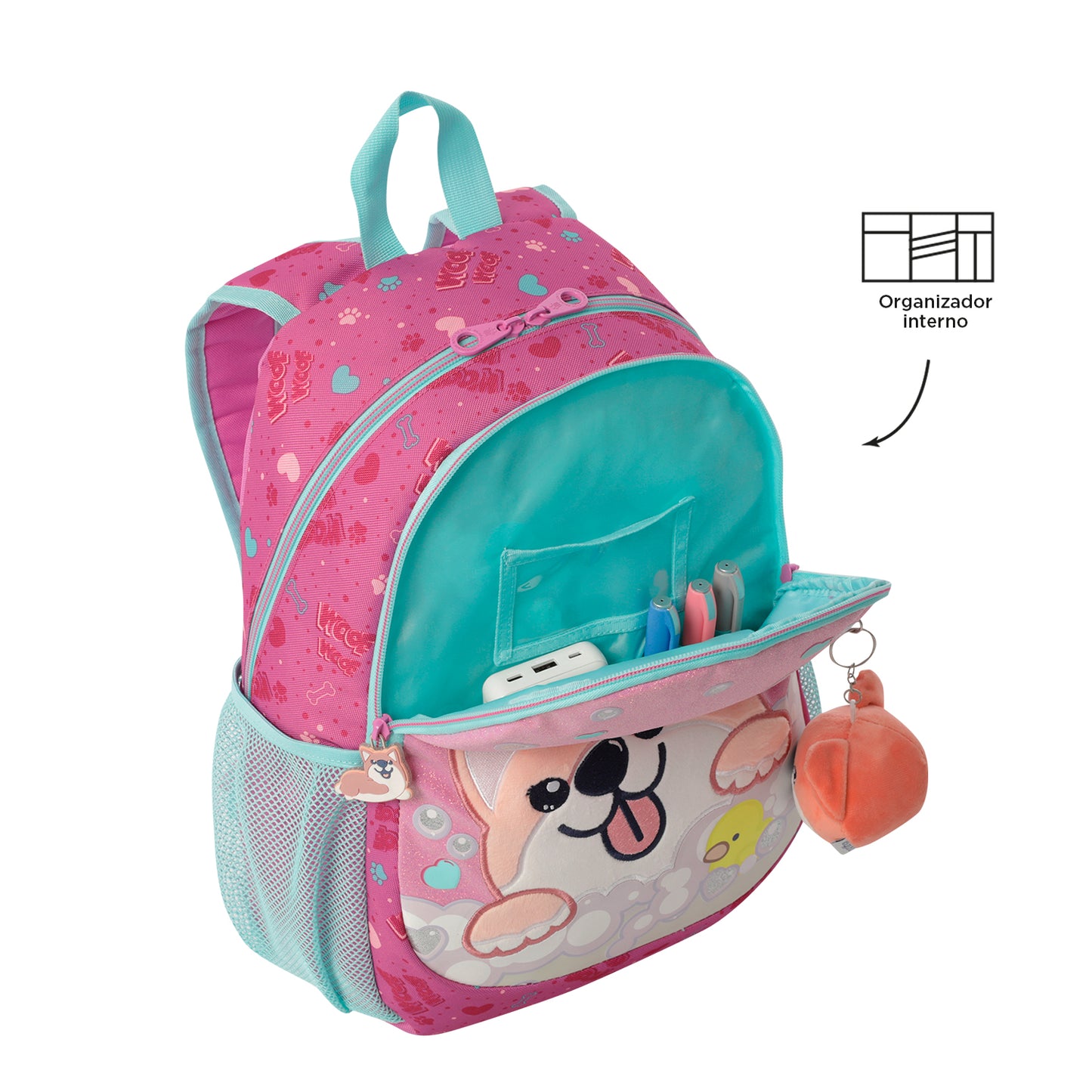 MOCHILA INFANTIL M 6 e 7 anos DOGGY LOVE 1K6