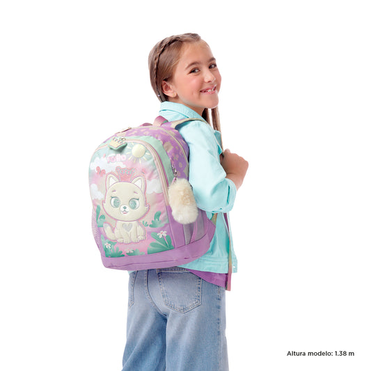 MOCHILA INFANTIL M 6 e 7 anos QUEEN CAT 1K5