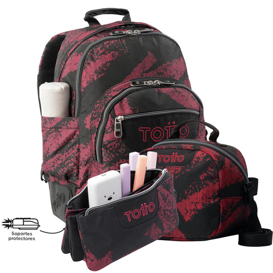 Conjunto Mochila+Lancheira+Estojo Triplo 5C5