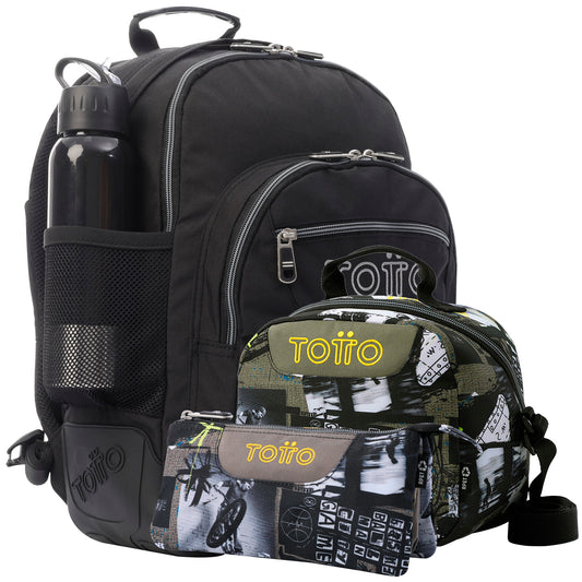 Conjunto Mochila N01+Lancheira+Estojo Triplo 6CT