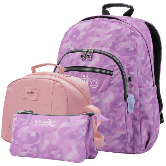 Conjunto Mochila+Estojo Triplo 9I8+Lancheira P56
