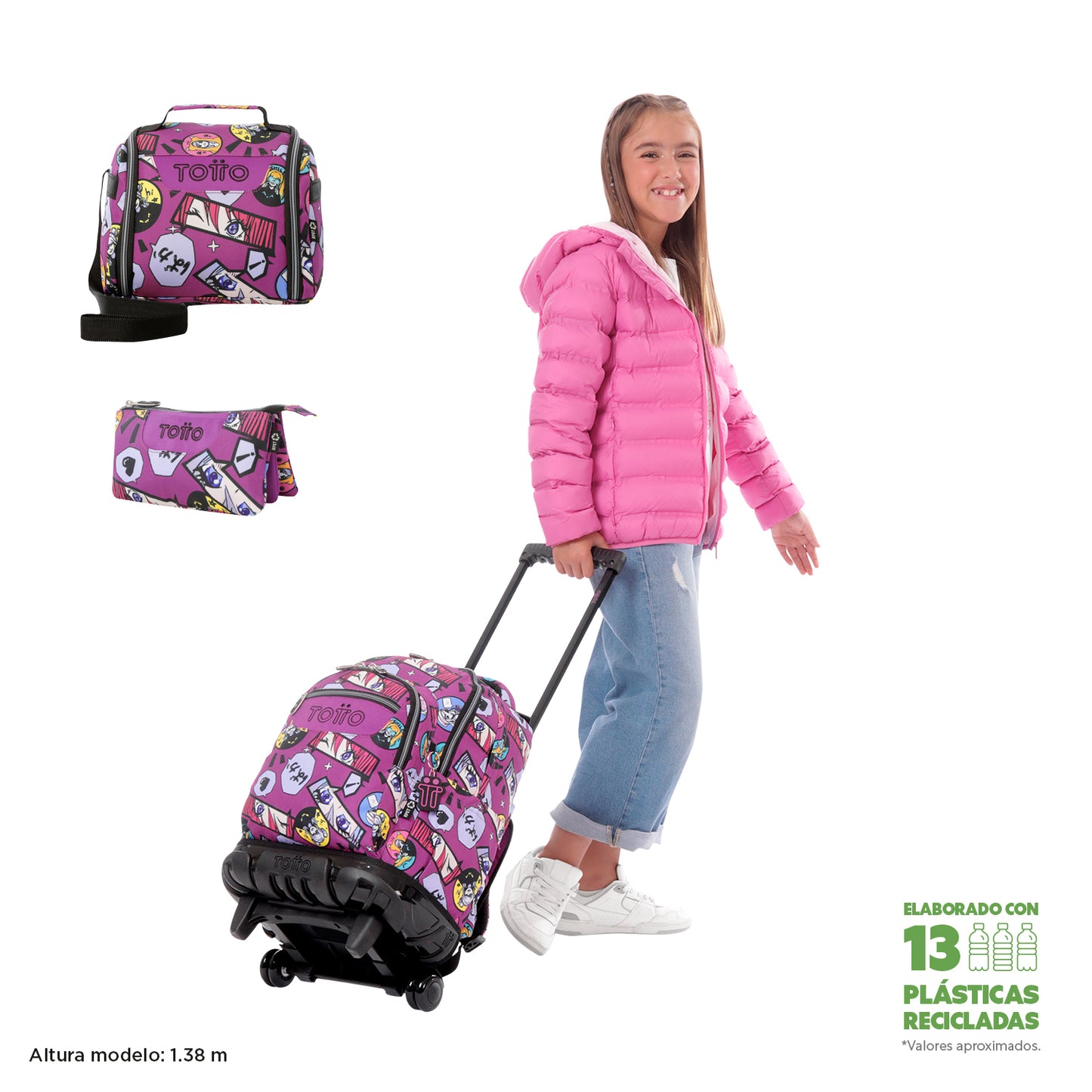 Conjunto Trolley+Lancheira+Estojo 1KC