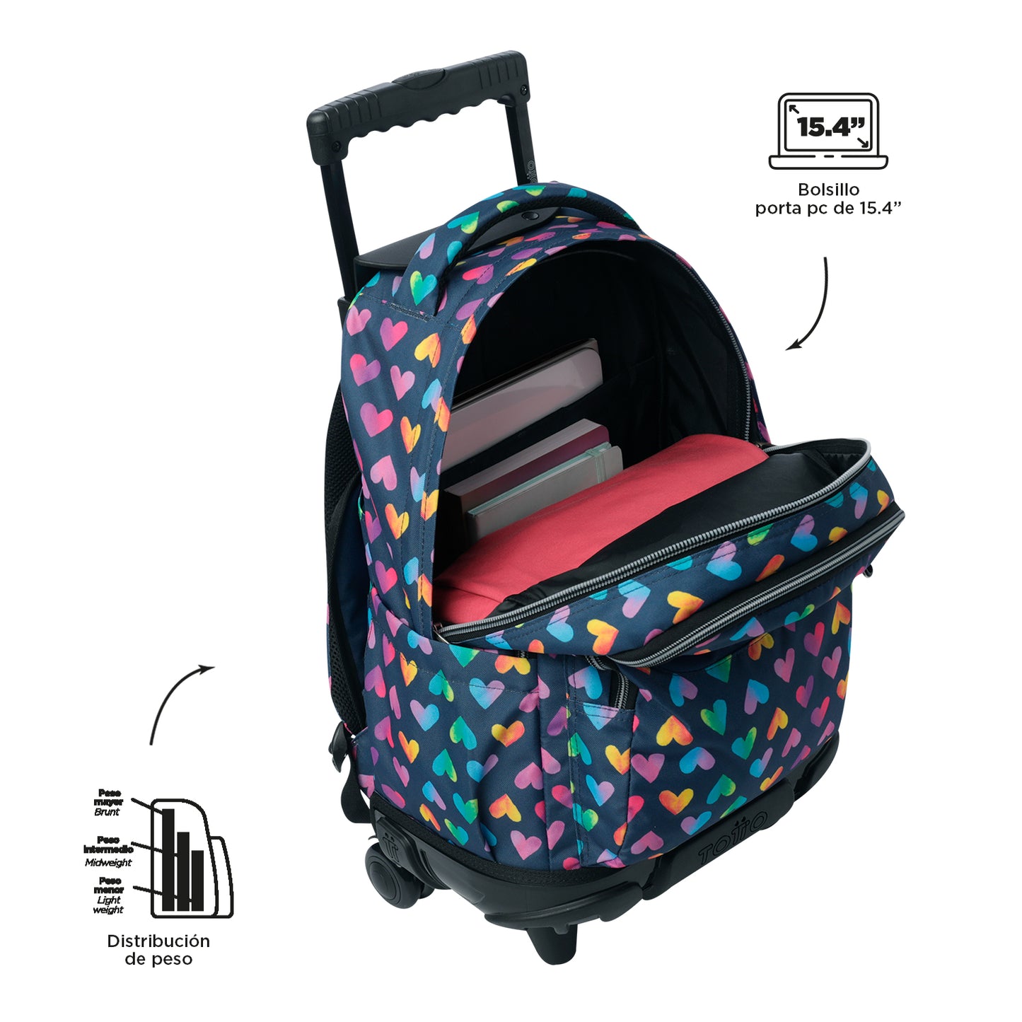 Trolley Escolar 8 a 12 anos Renglones 3YJ