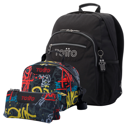 Mochila N01+Lancheira+Estojo Triplo 6CS