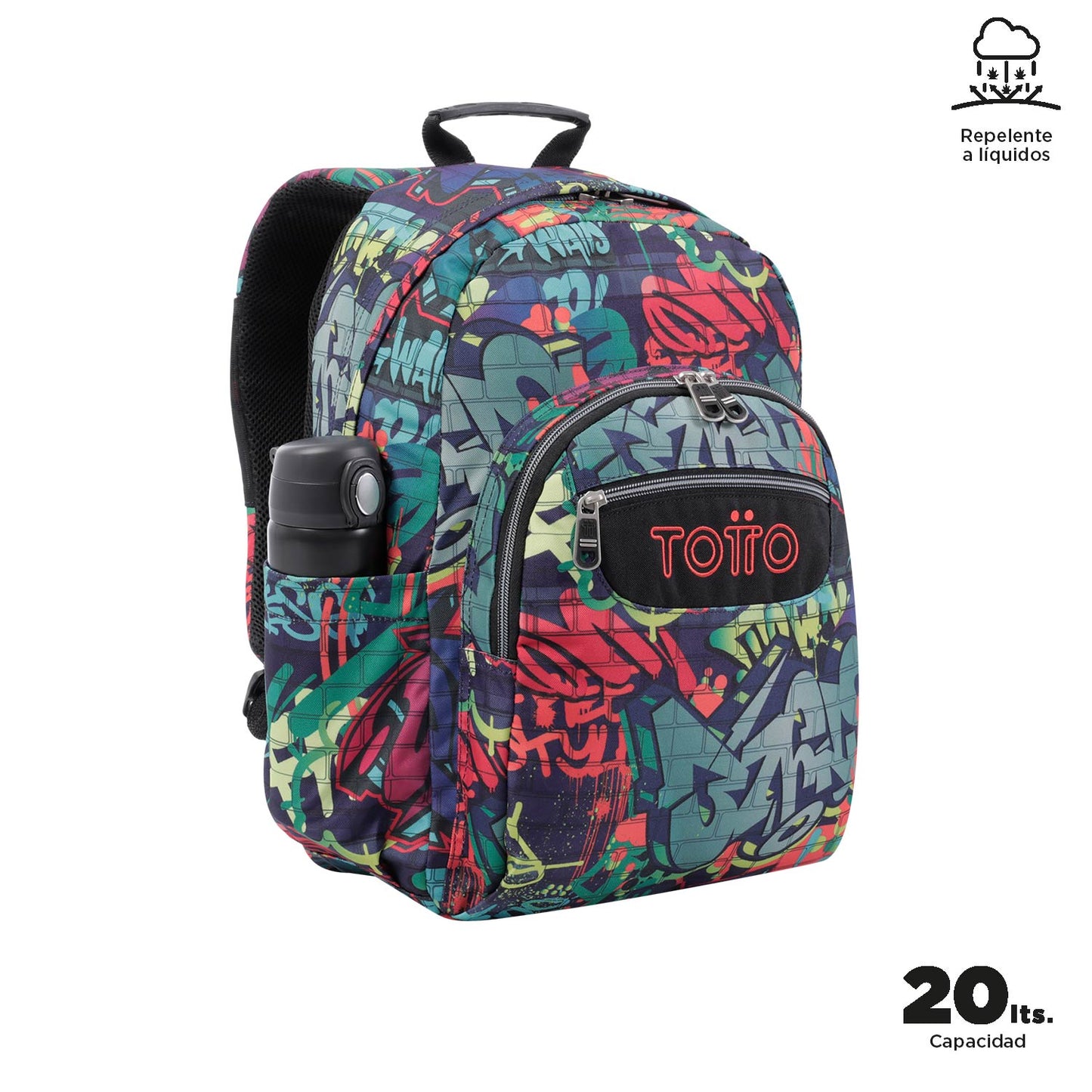 Mochila Escolar 8 a 12 anos Acuarela 6JO