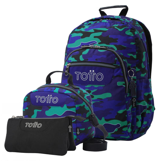 Conjunto Mochila+Lancheira 8JY+Estojo Triplo N01