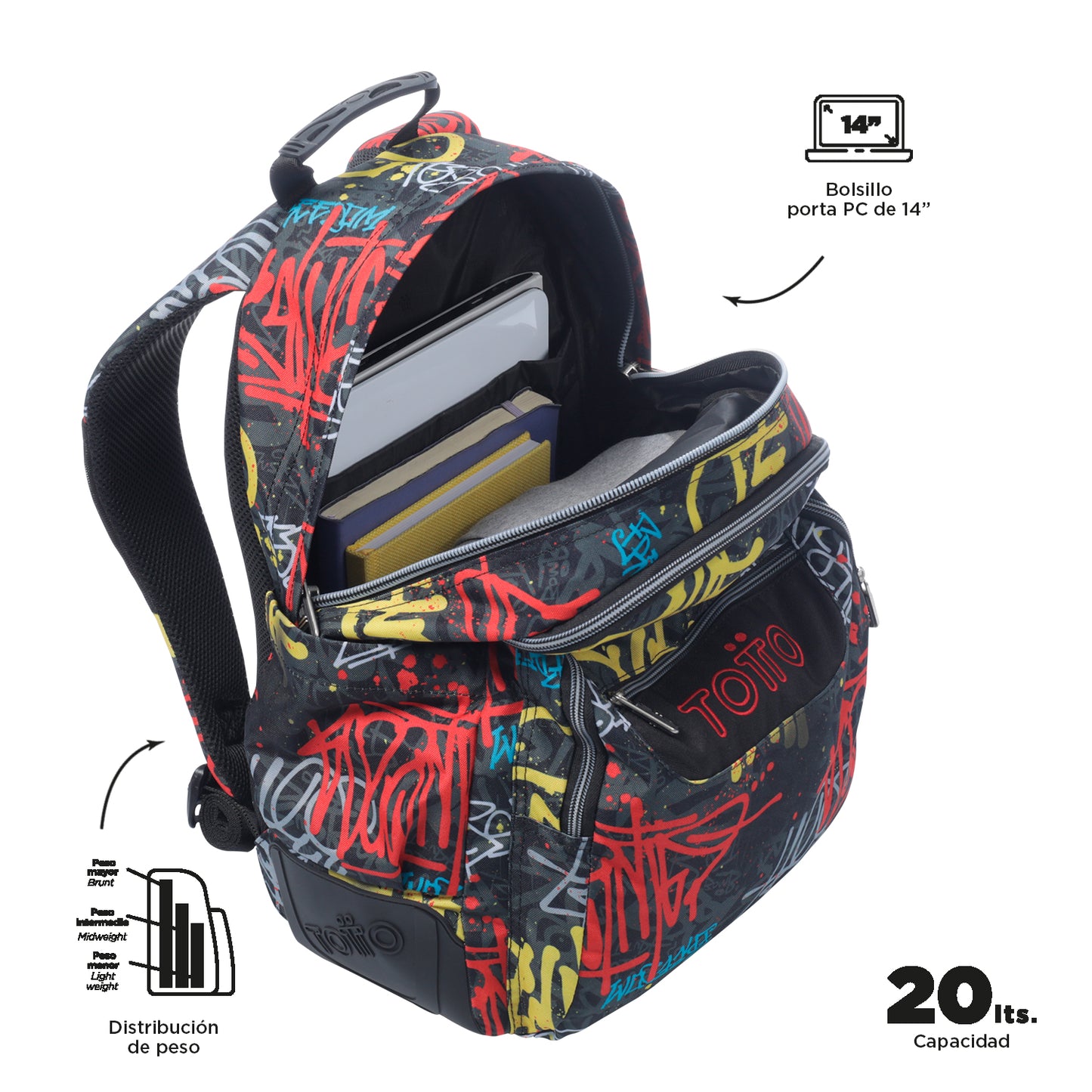 Mochila Escolar 8 a 12 anos Rayol 6CS