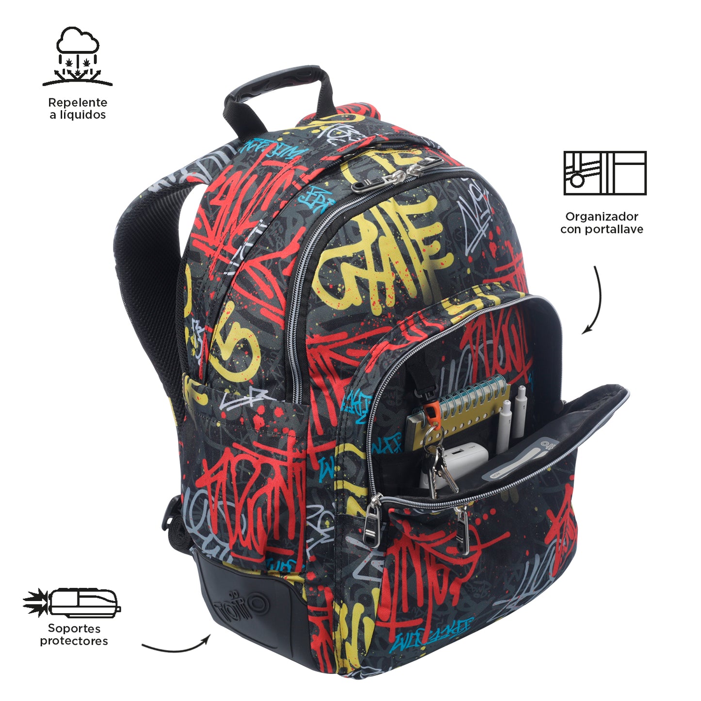 Mochila Escolar 8 a 12 anos Rayol 6CS