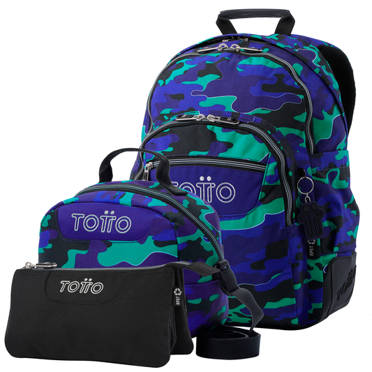 Conjunto Mochila+Lancheira 8JY+Estojo Triplo N01