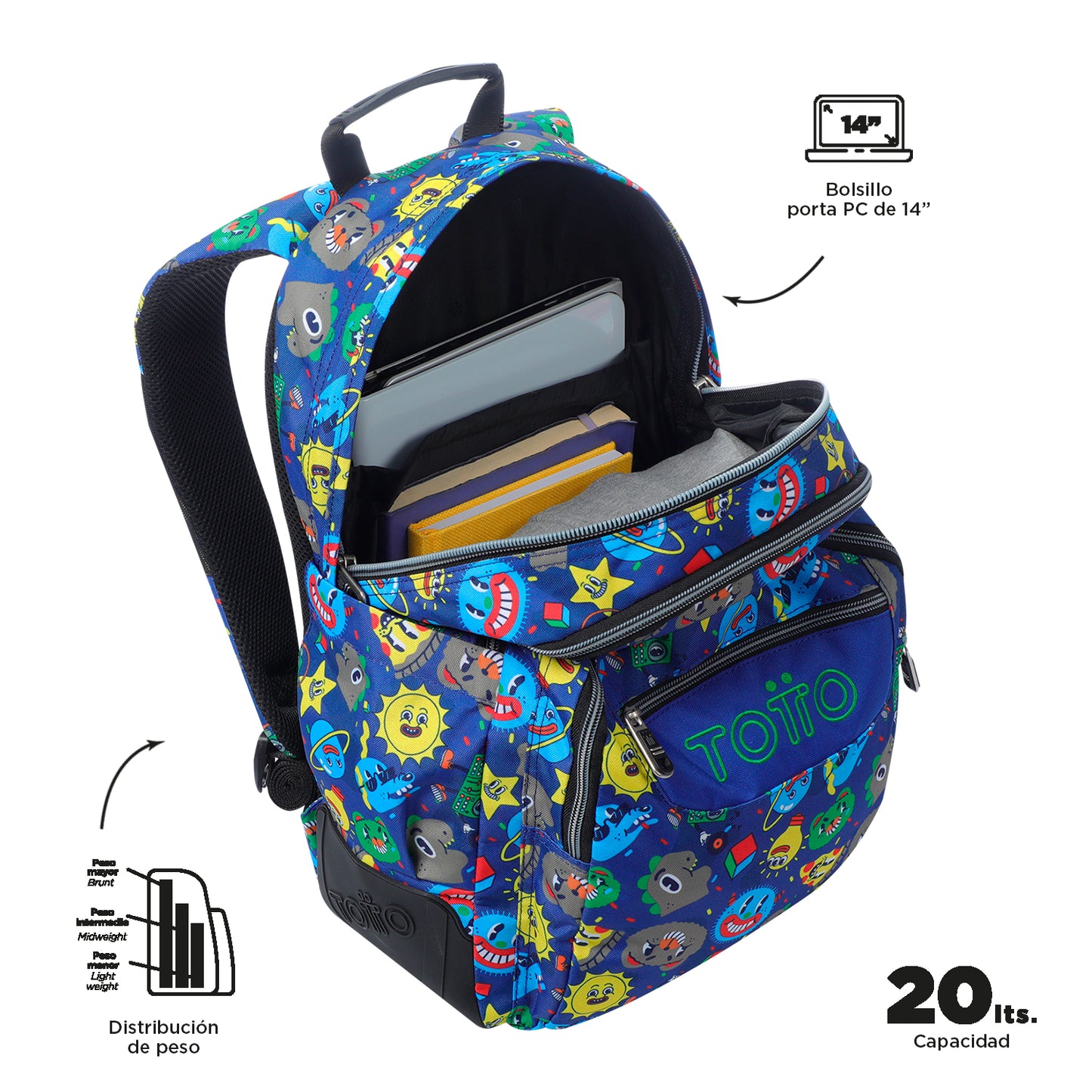 Mochila Escolar 8 a 12 anos Rayol 8JZ