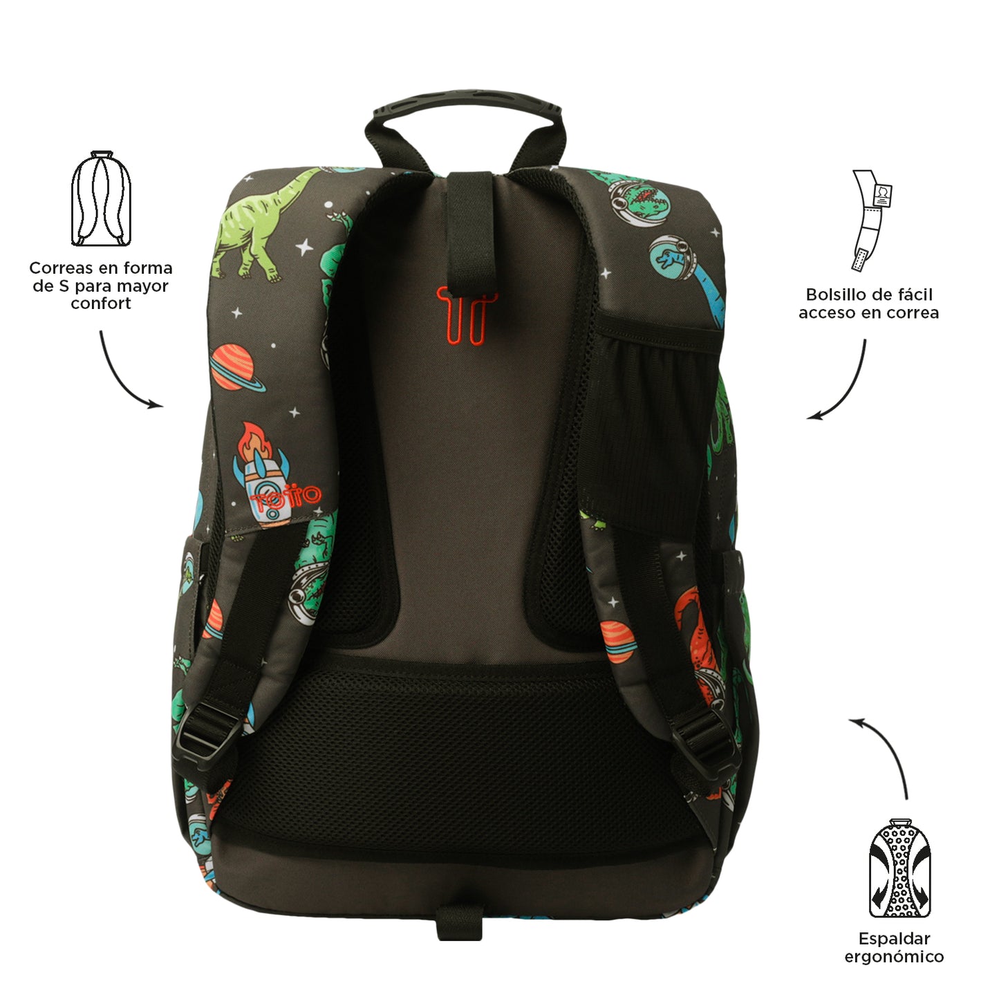 Mochila Escolar 8 a 12 anos Acuareles 1WE