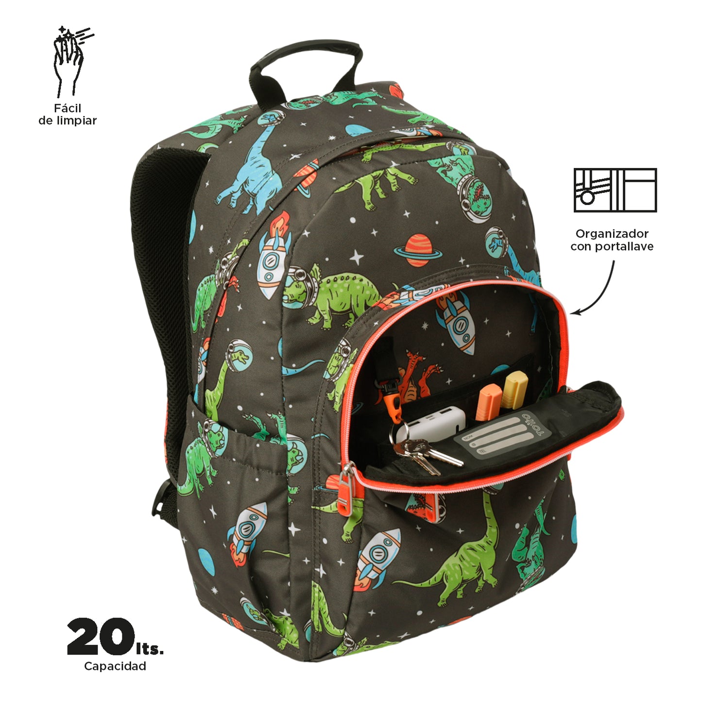 Mochila Escolar 8 a 12 anos Acuareles 1WE