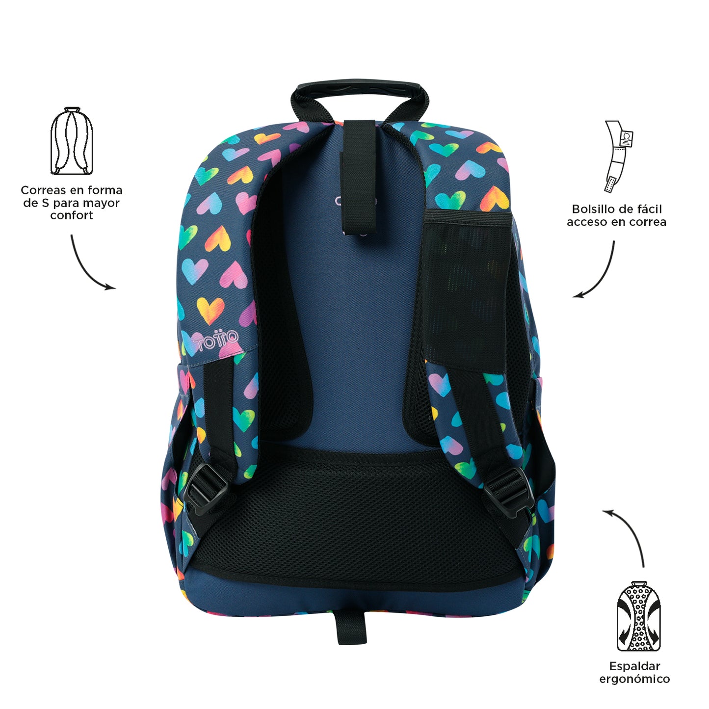 Mochila Escolar 8 a 12 anos Acuareles 3YJ
