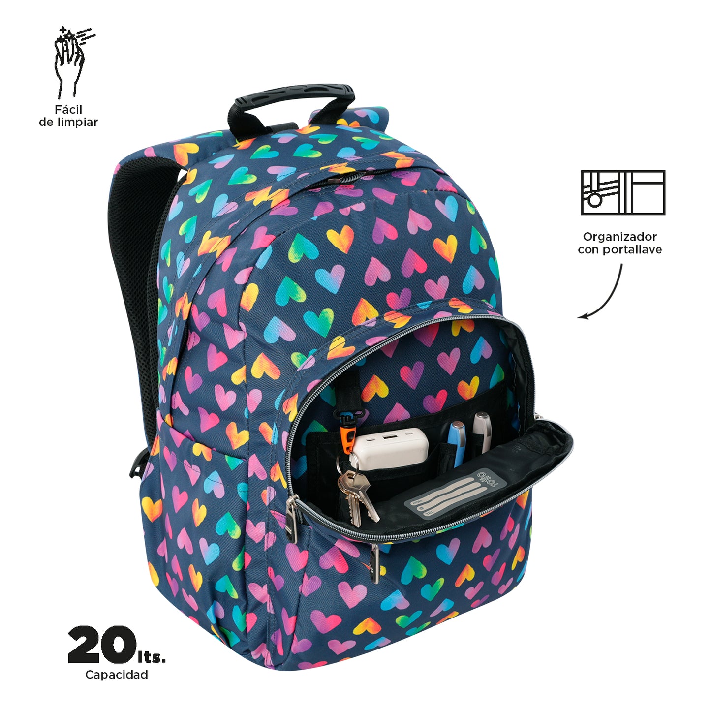 Mochila Escolar 8 a 12 anos Acuareles 3YJ