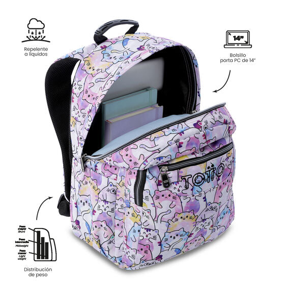 Mochila Escolar 8 a 12 anos Acuareles 1I2