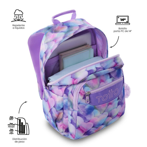 Mochila Escolar 8 a 12 anos Acuareles 4MM