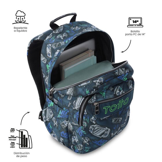 Mochila Escolar 8 a 12 anos Acuareles 5L7