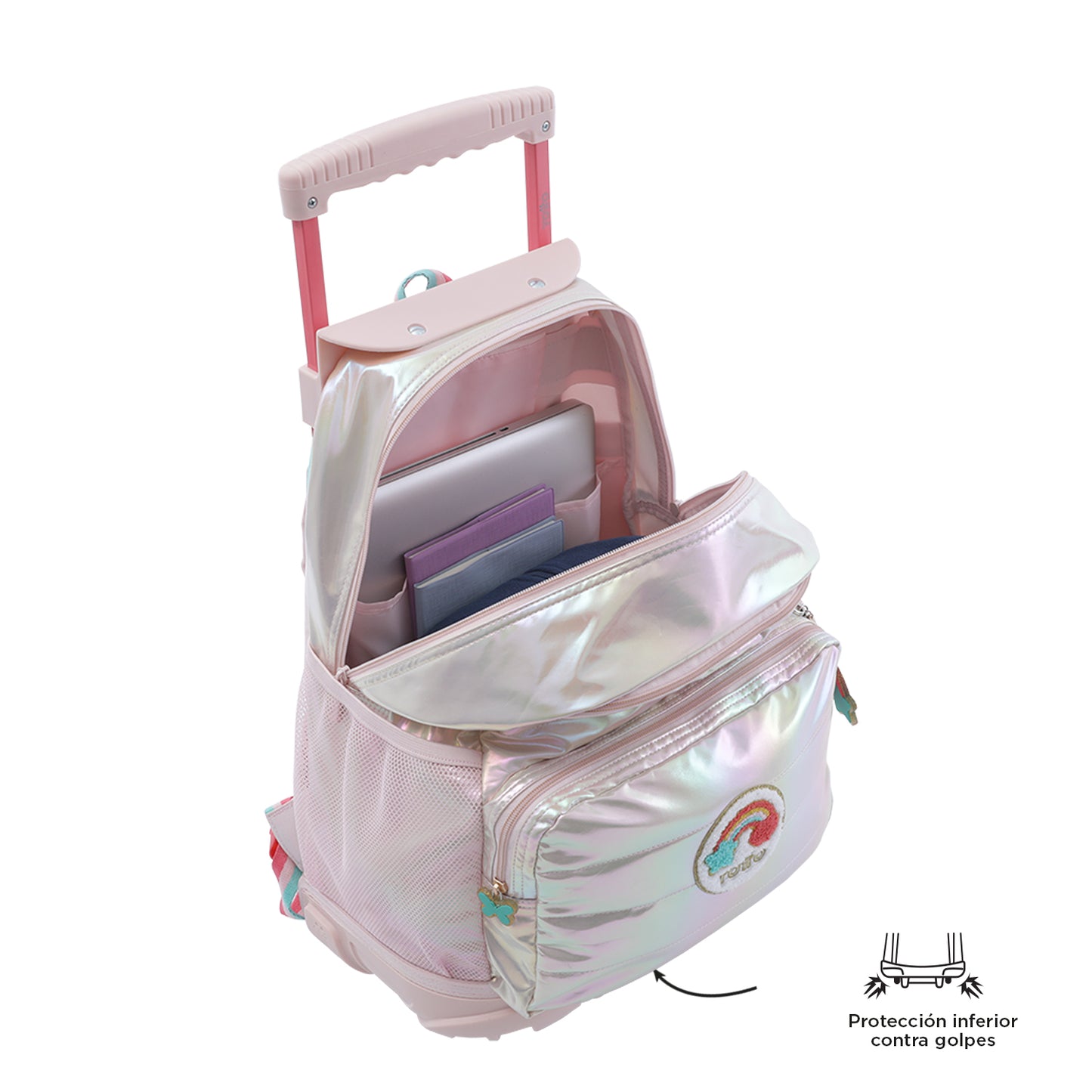 MOCHILA COM RODAS INFANTIL L 8 a 10 anos GLOWY P50