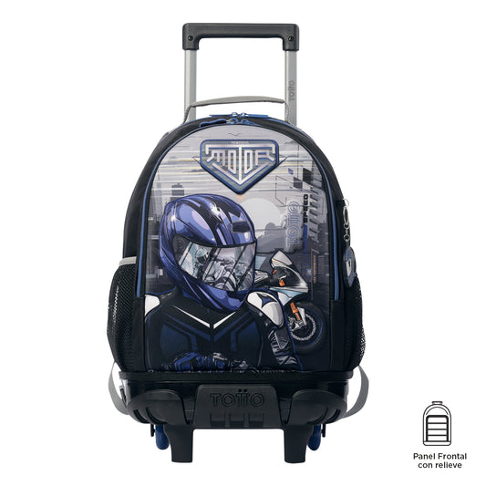 MOCHILA COM RODAS INFANTIL M 6 e 7 anos Helmet Racer NZ0