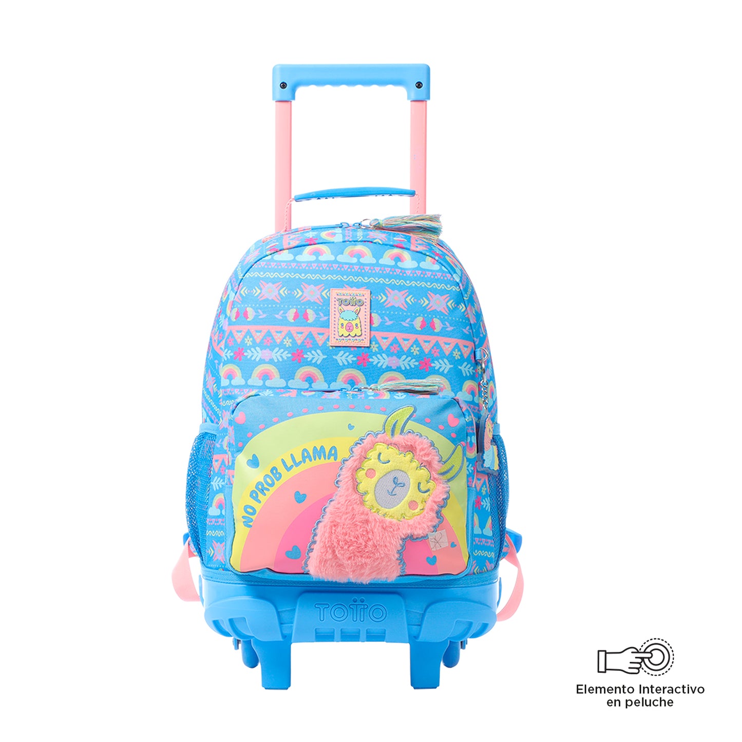 MOCHILA COM RODAS INFANTIL M 6 a 7 anos LLAMA 8JC