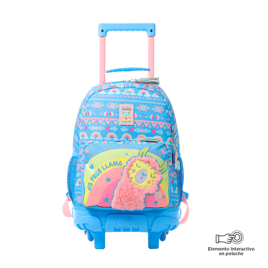 MOCHILA COM RODAS INFANTIL M 6 a 7 anos LLAMA 8JC