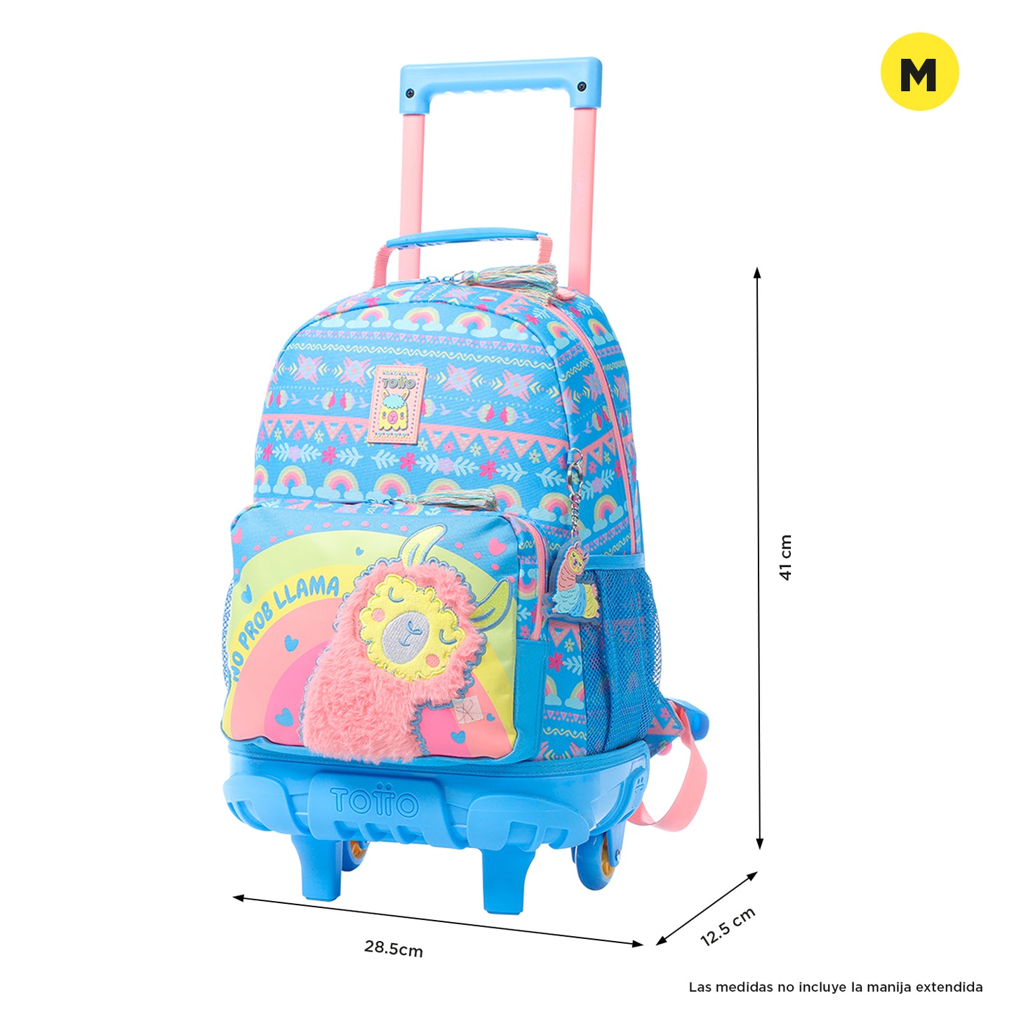 MOCHILA COM RODAS INFANTIL M 6 a 7 anos LLAMA 8JC