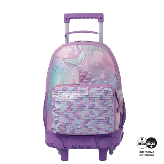 MOCHILA COM RODAS INFANTIL M 6 e 7 anos SIRENY 4QU