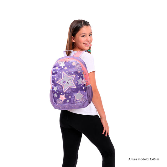 MOCHILA INFANTIL M 6 a 7 anos STAR CAT 4Q8