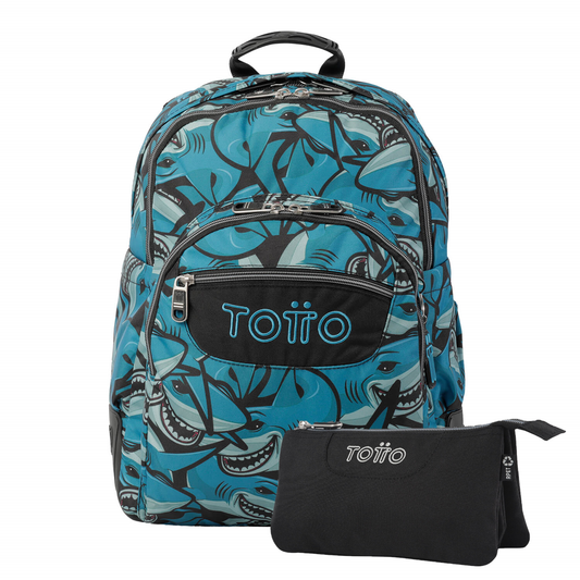 Mochila Escolar 8 a 12 anos Rayol 6JQ + estojo Tablero N01